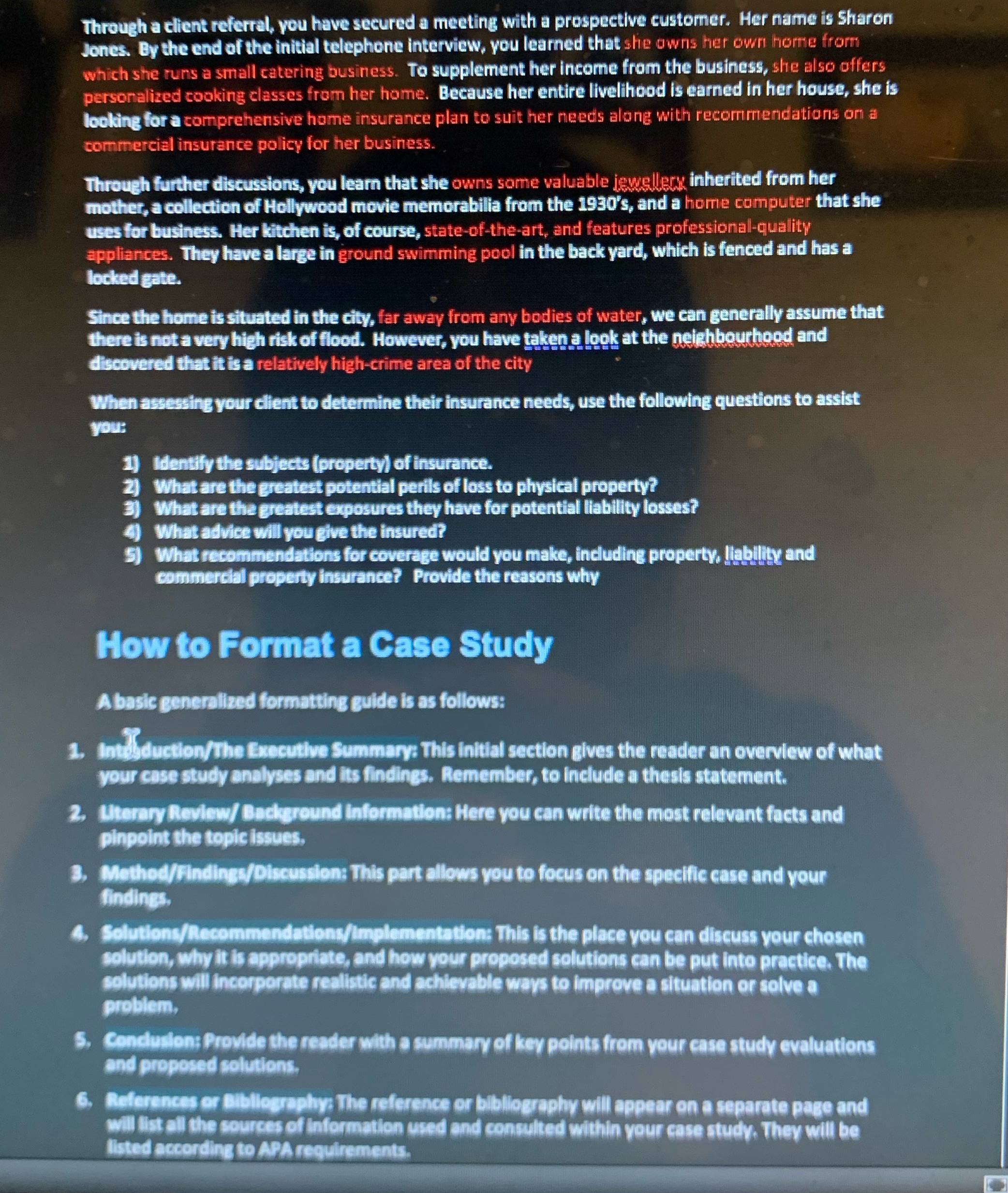 Can you format it please Through a client