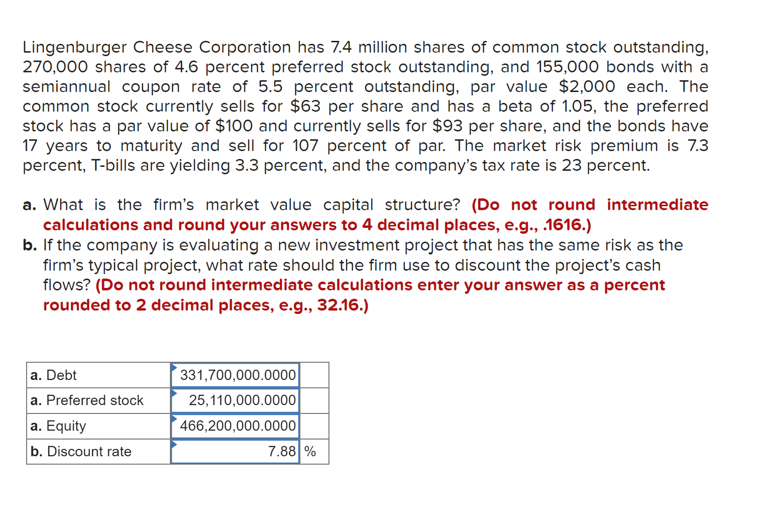 Lingenburger Cheese Corporation has 7.4 million