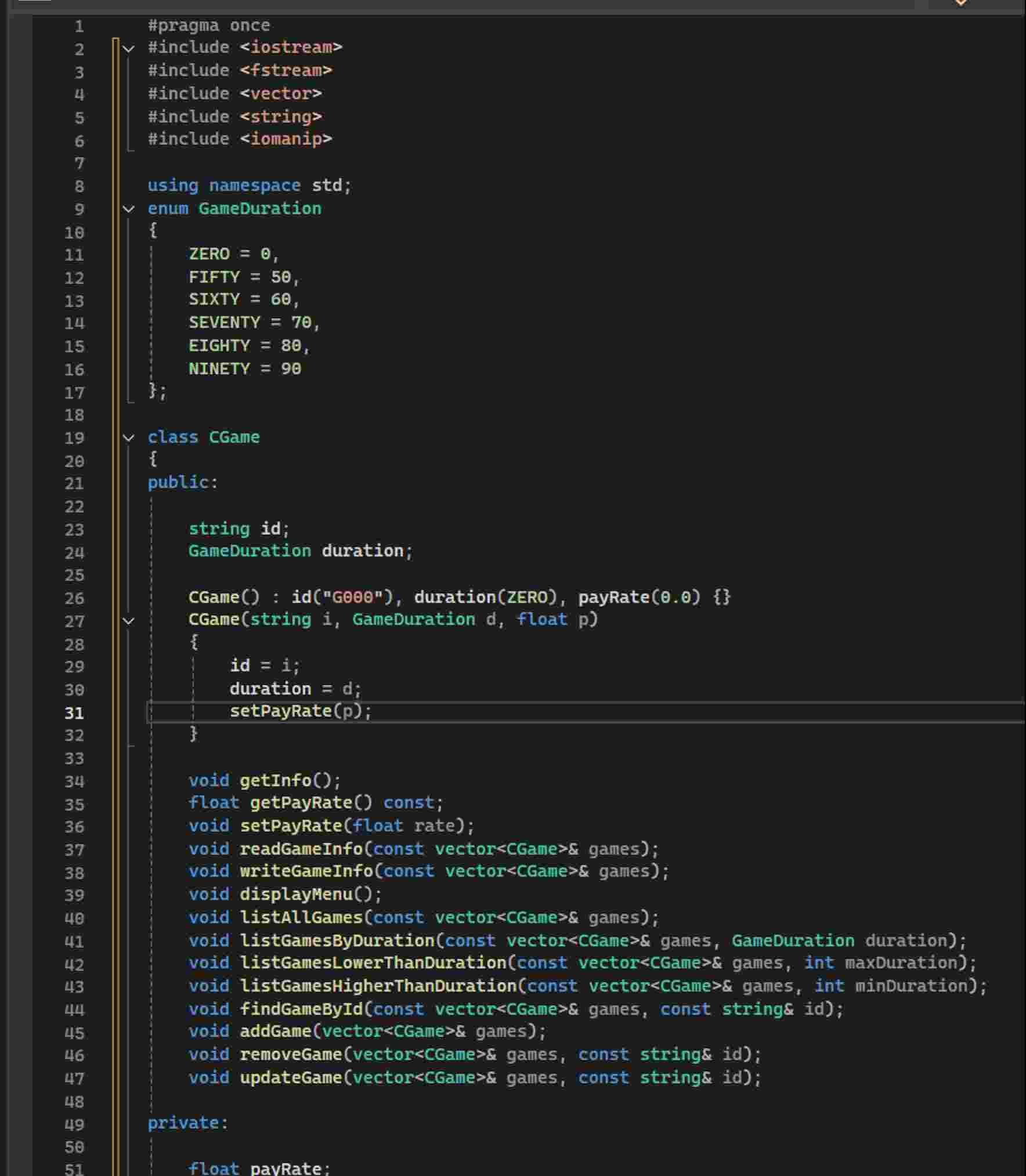 wont run please help #pragma once #include