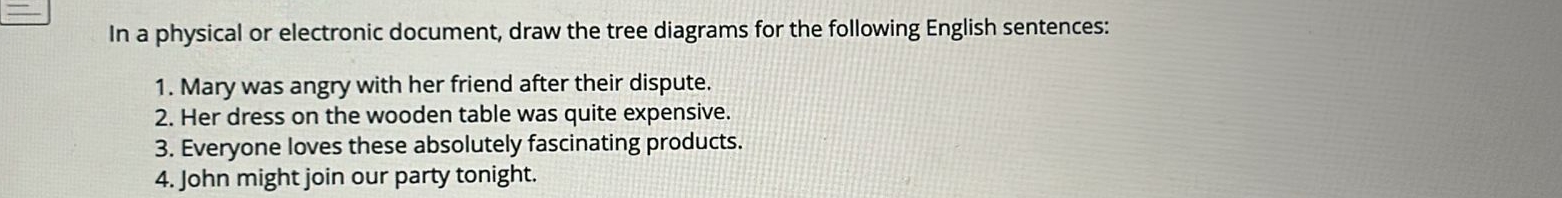 In a physical or electronic document, draw the