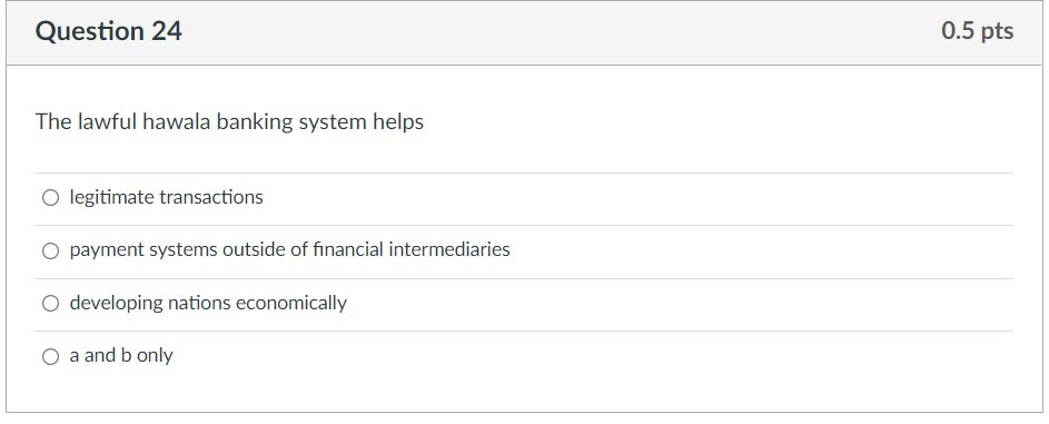 Question 22 0.5 pts What variable should be