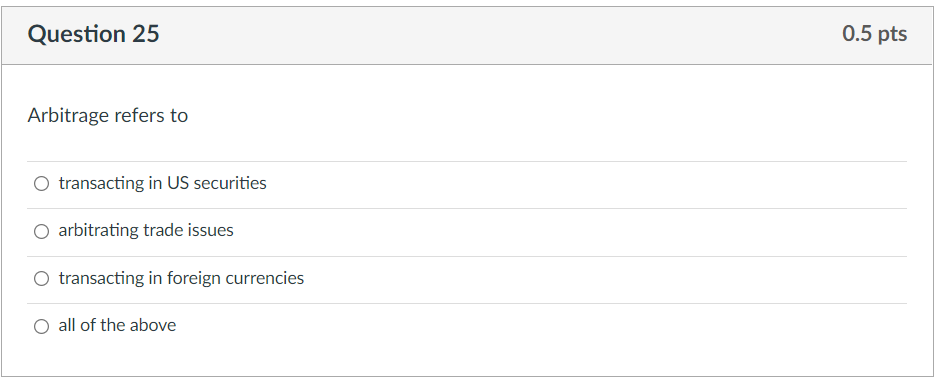 Question 22 0.5 pts What variable should be
