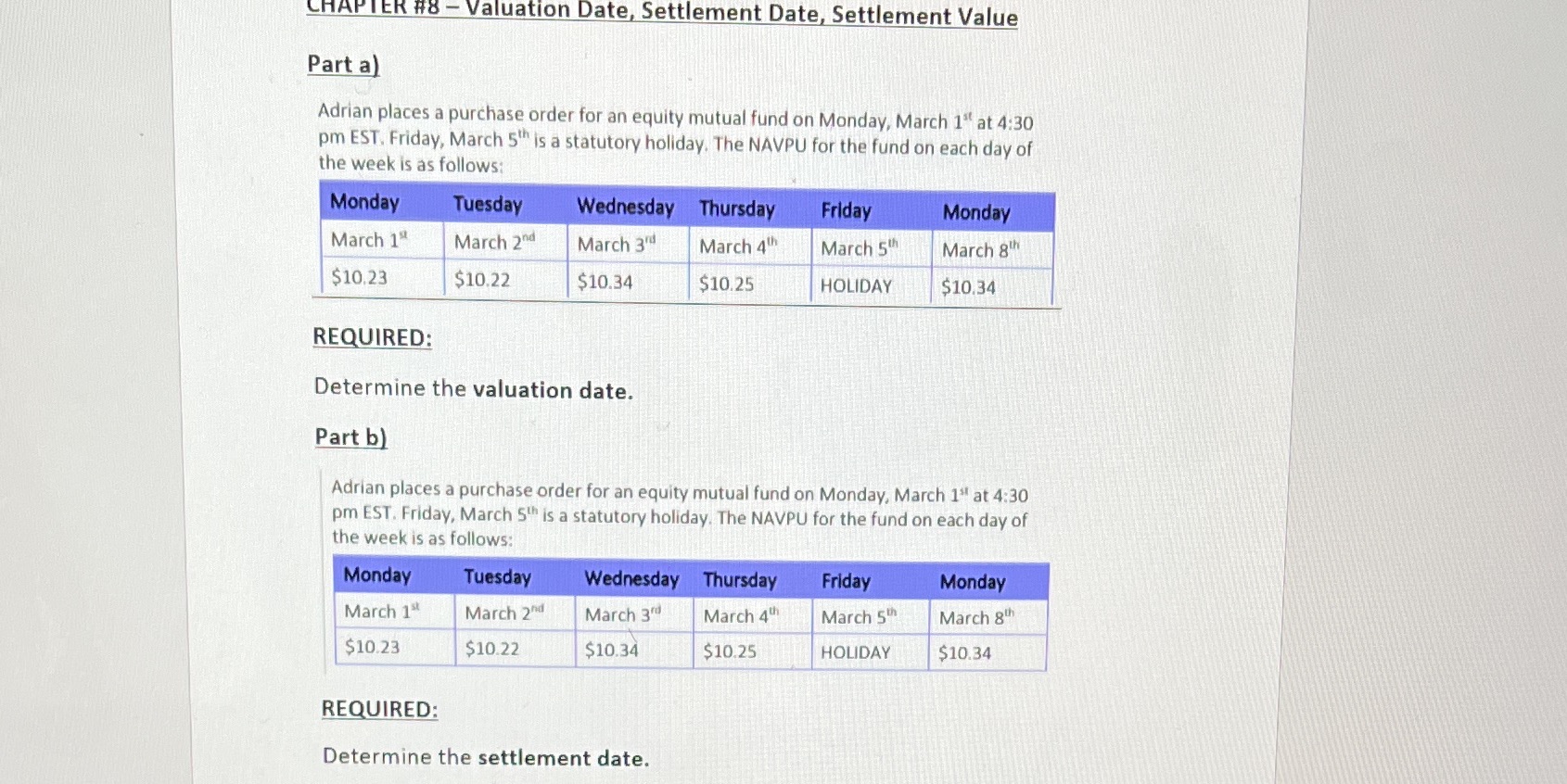 Can I get an answer please? CHAPTER #8 -