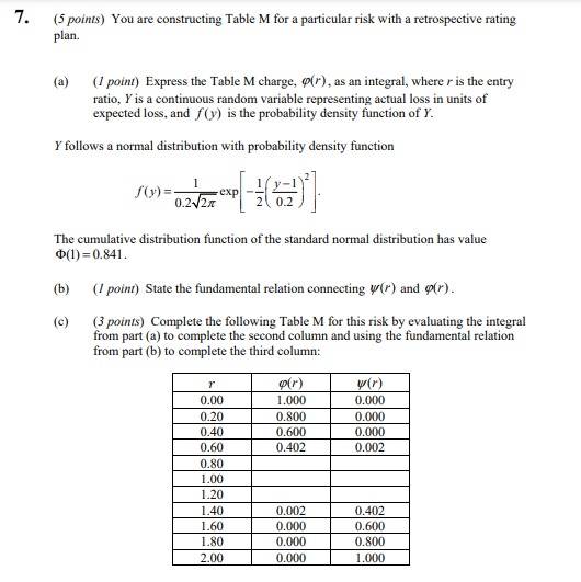 Help in answering this 7. (5 points) You are