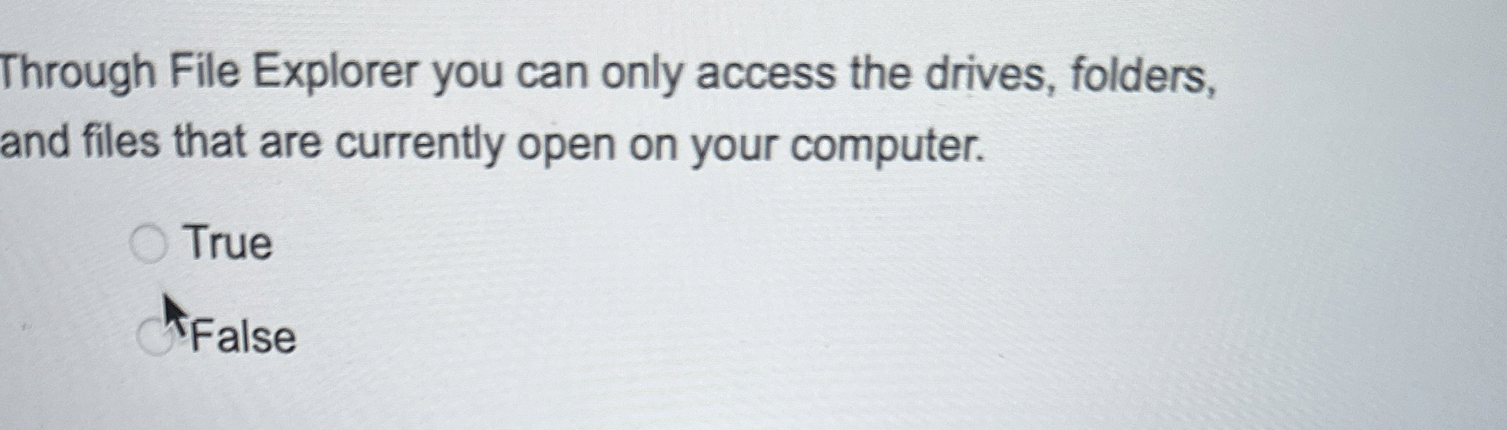 Through File Explorer you can only access the