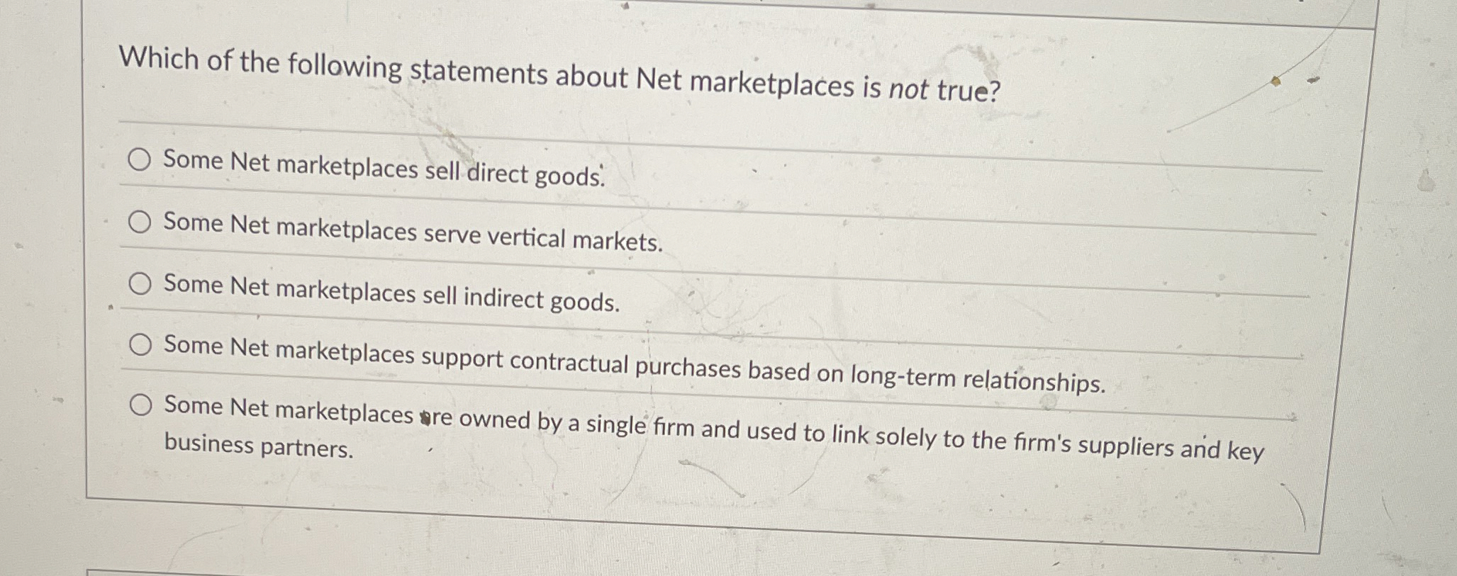 Which of the following statements about Net