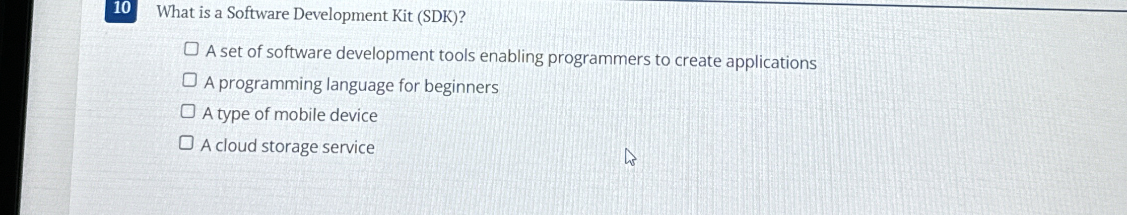 1 0 What is a Software Development Kit ( SDK ) ?