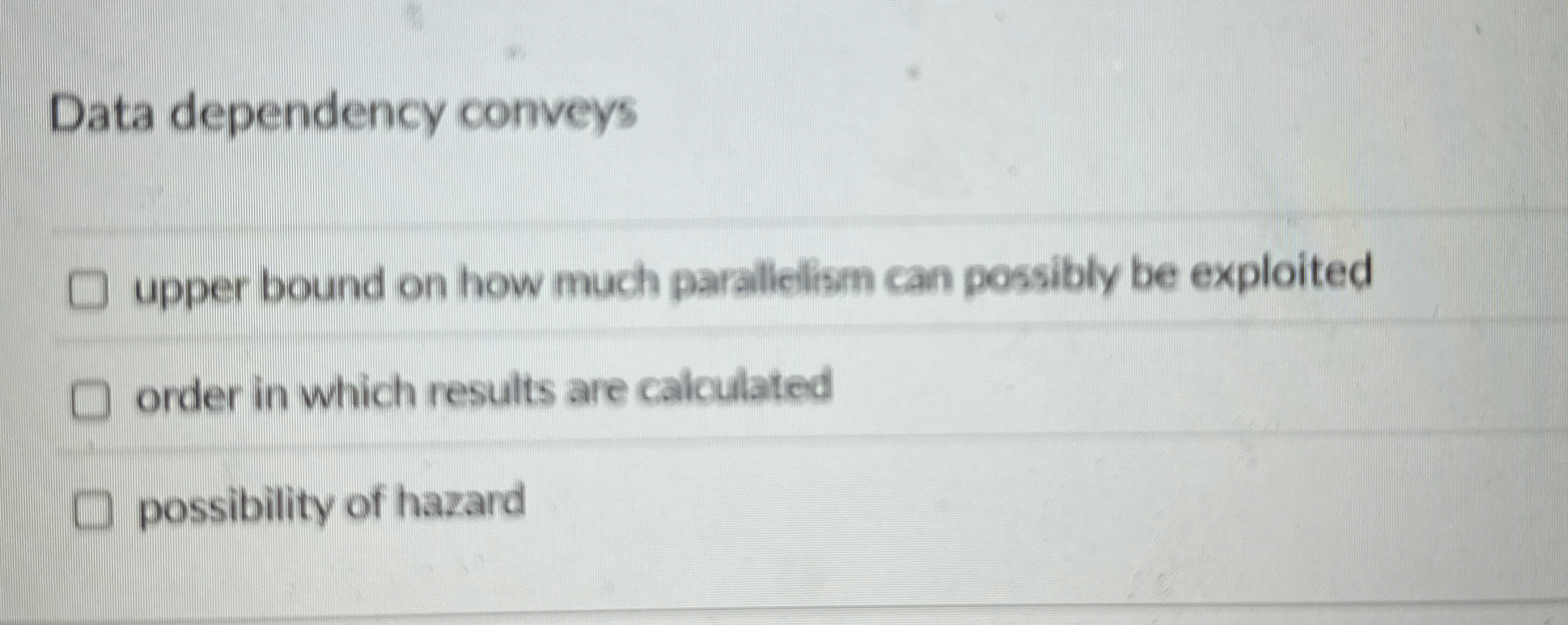 Data dependency conveys upper bound on how much