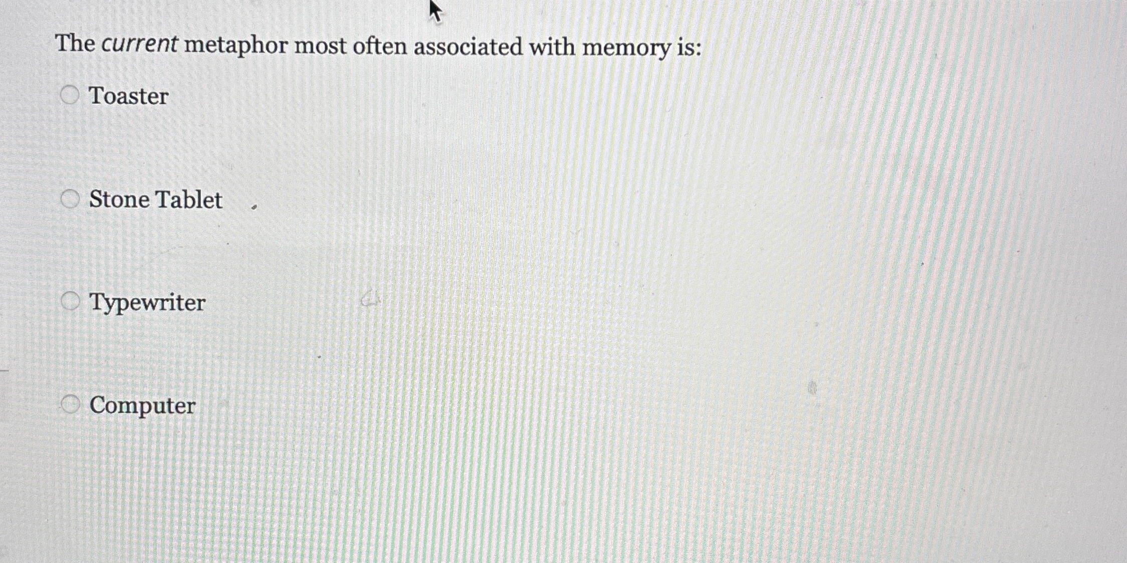 The current metaphor most often associated with