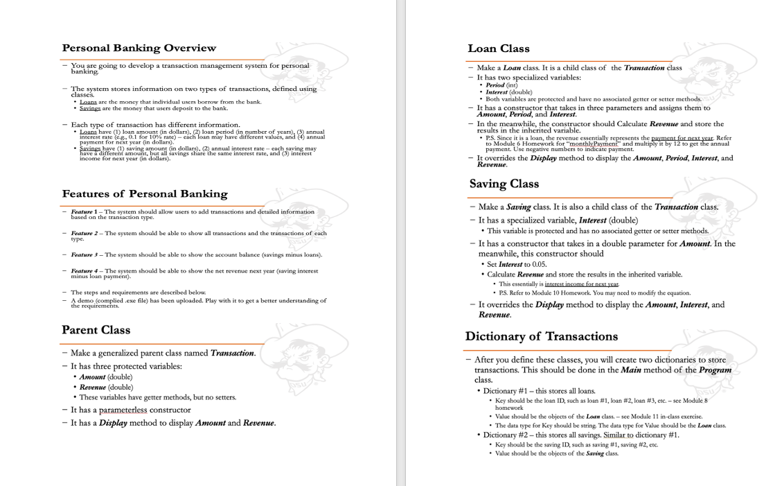 MUST BE DONE IN C# See Images * to create whole
