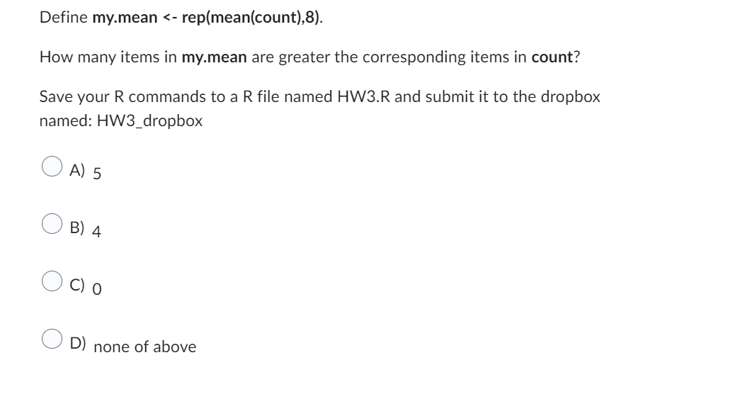 HW 3 Chapter 7 R Programming structures in