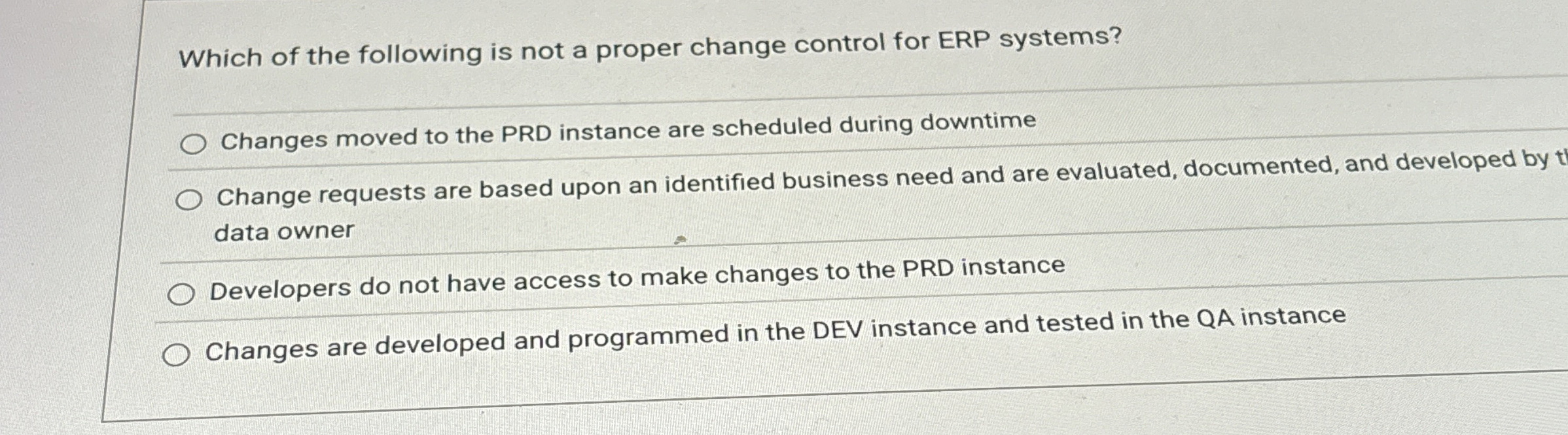 Which of the following is not a proper change