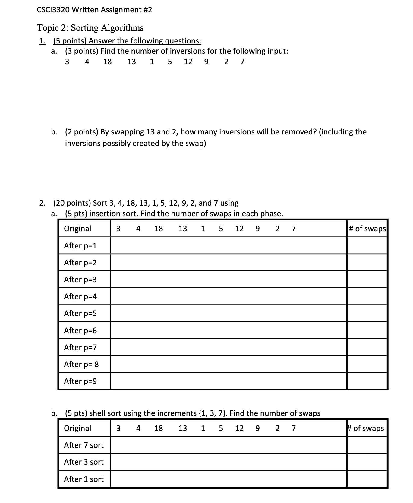 CSCI 3 3 2 0 Written Assignment \ # 2 Topic 2 :