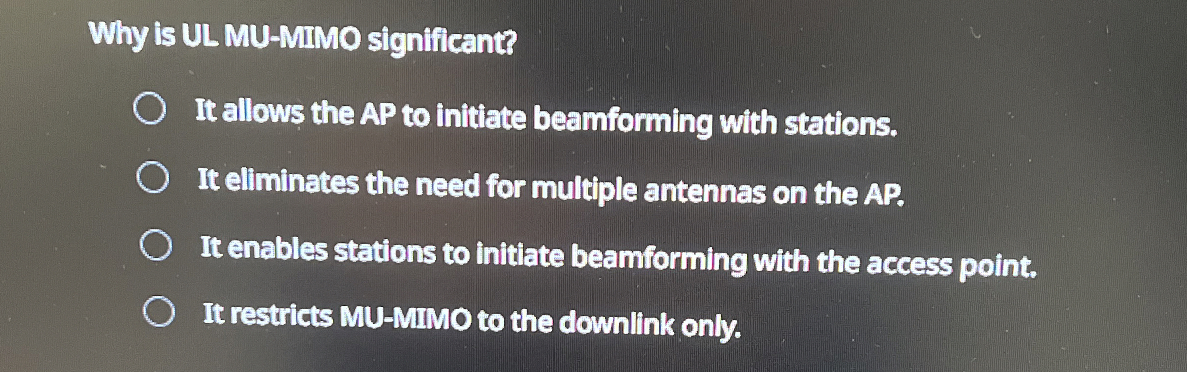 Why is UL MU - MIMO significant? It allows the AP