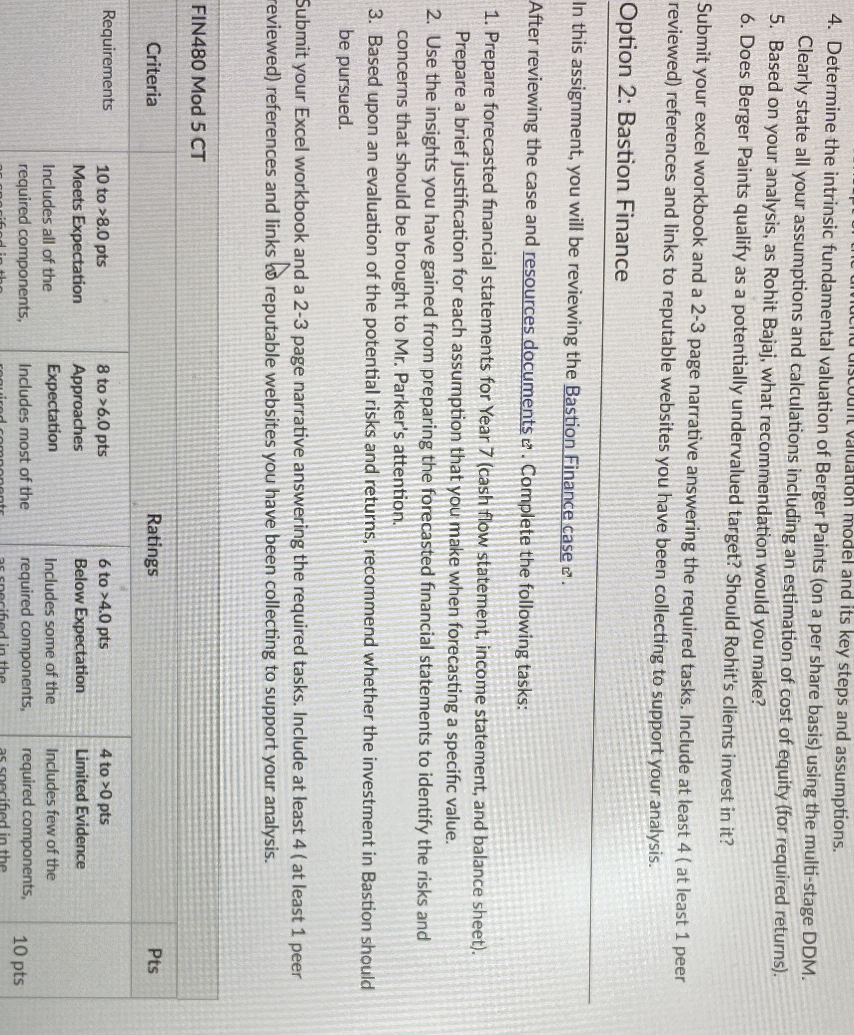 d its key steps and assumptions. 4. Determine the