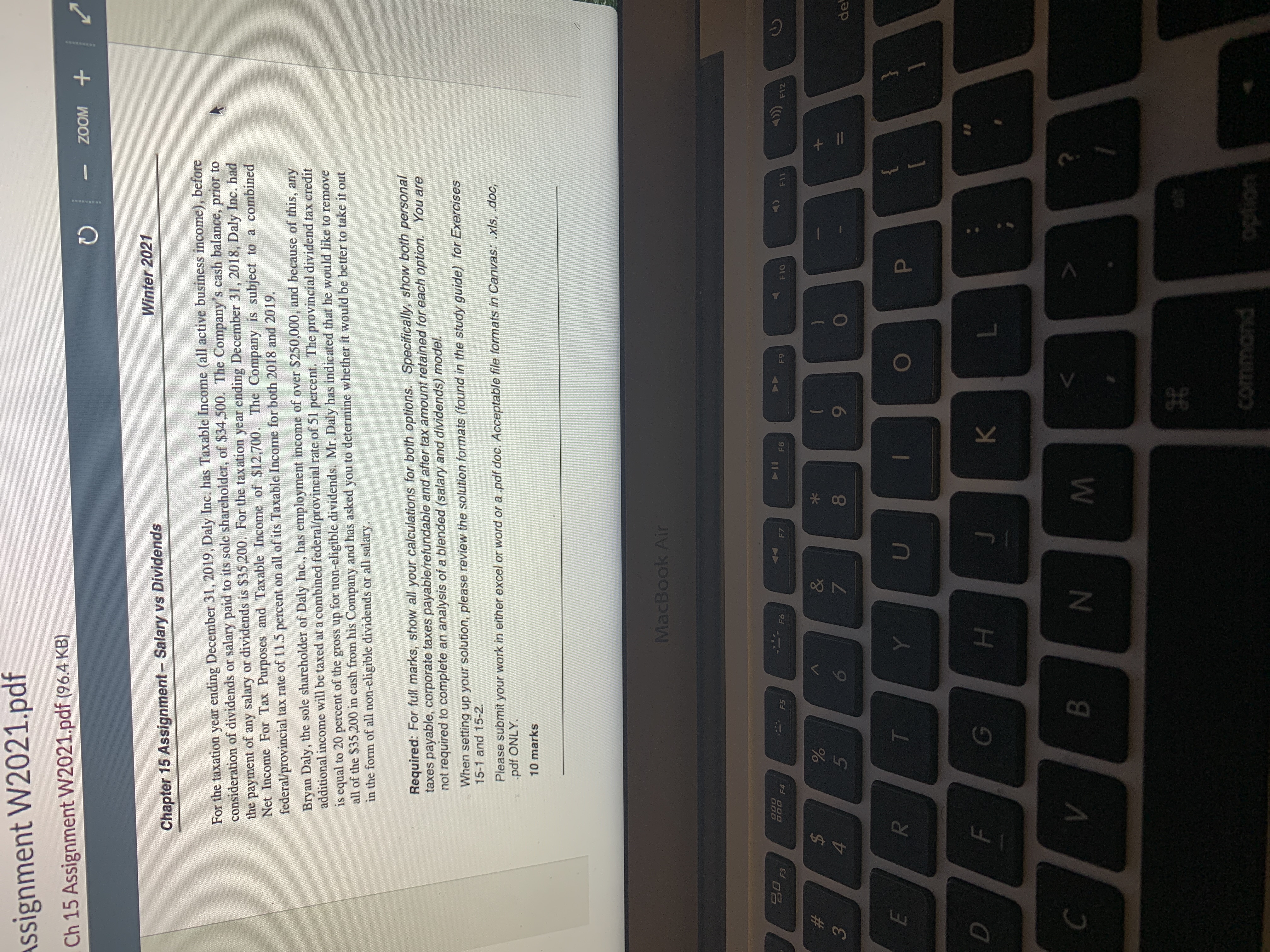 I need help with this please. ssignment W2021.pdf