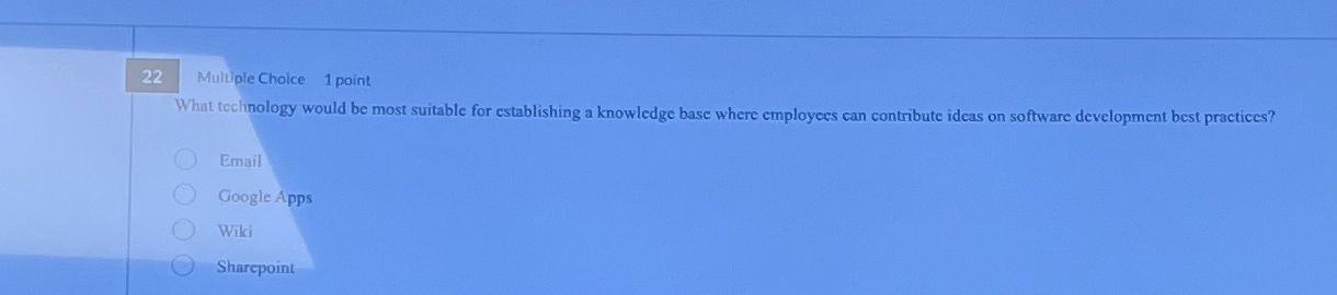 2 2 Multiple Choice 1 paint What technology would