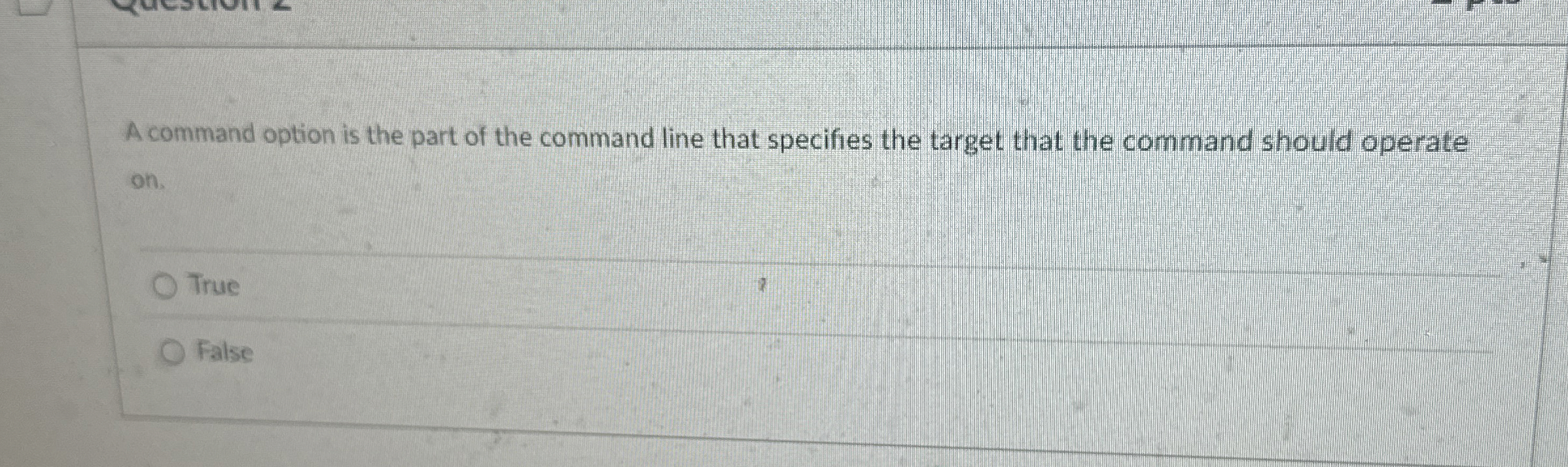 A command option is the part of the command line