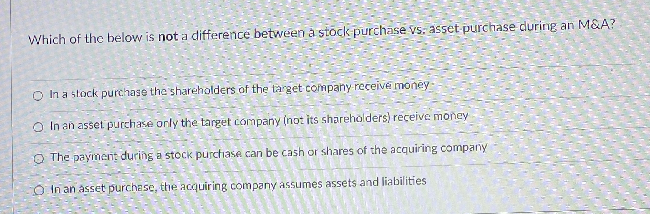 Which of the below is not a difference between a