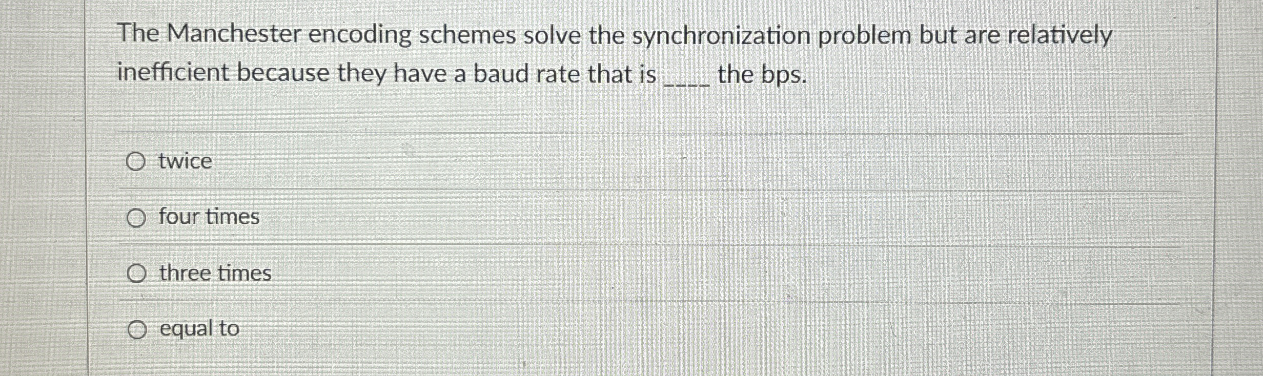 The Manchester encoding schemes solve the