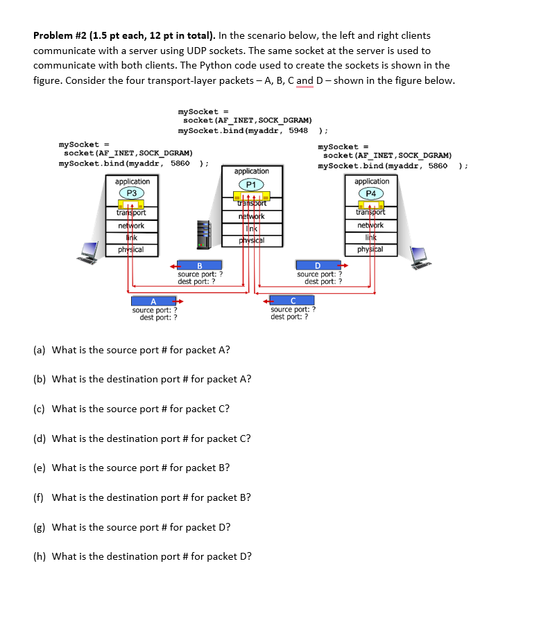 Problem \ # 2 ( 1 . 5 pt each, 1 2 pt in total )