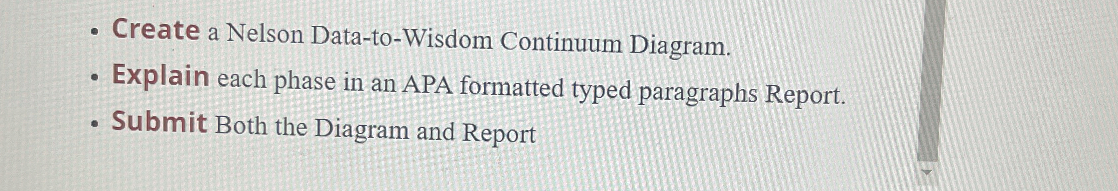 Create a Nelson Data - to - Wisdom Continuum