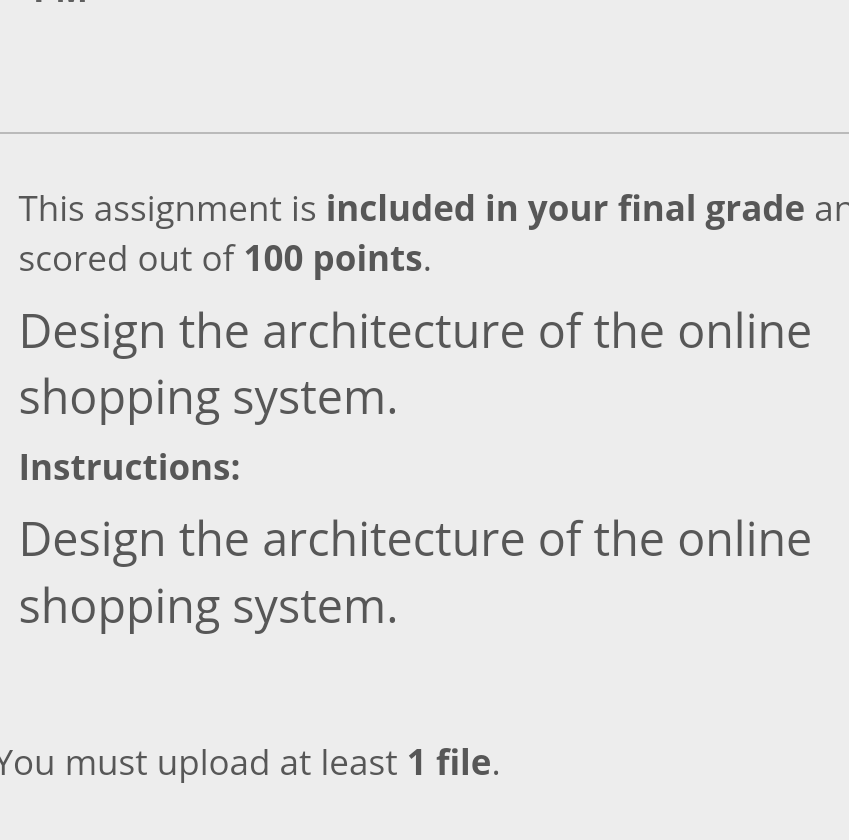 This assignment is included in your final grade