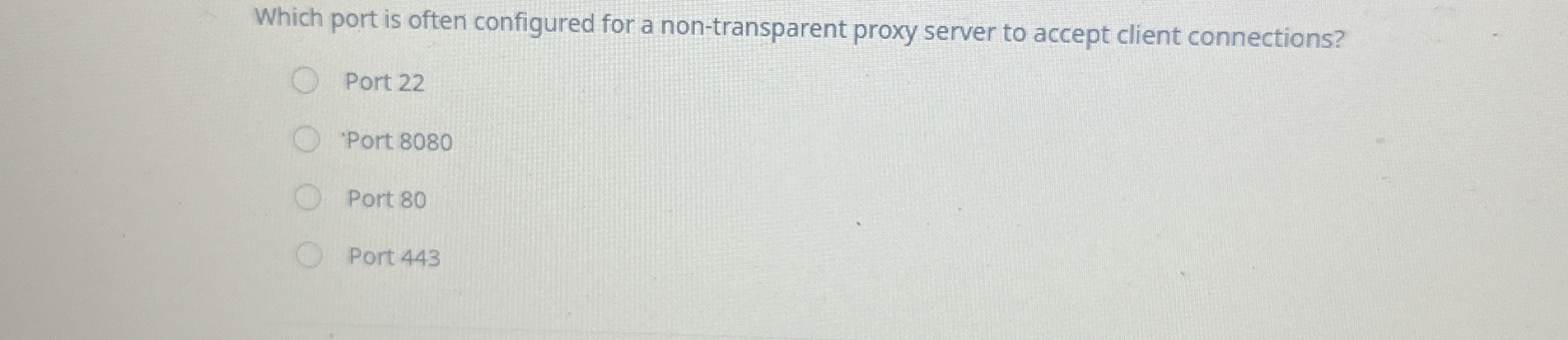 Which port is often configured for a non -