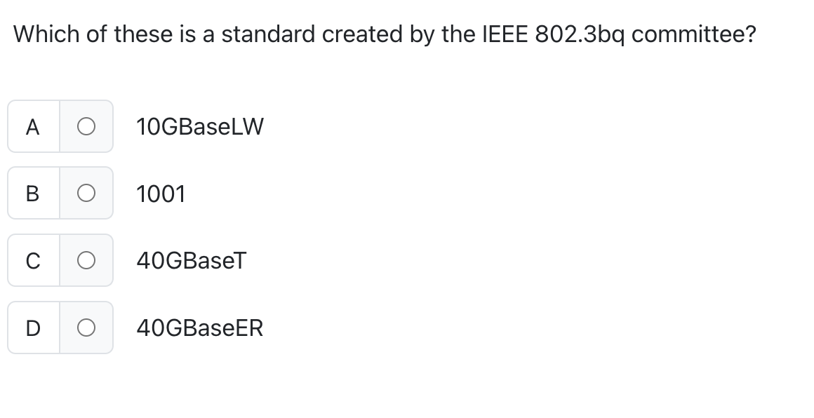 Which of these is a standard created by the IEEE