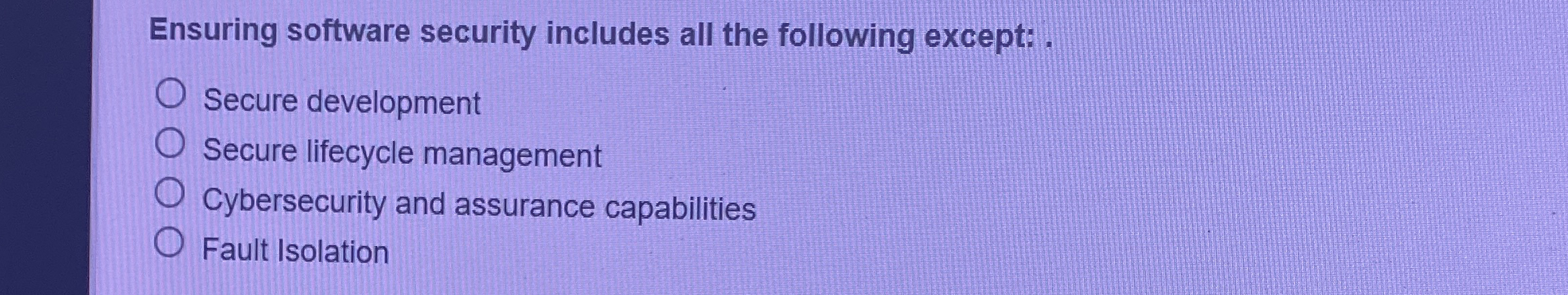 Ensuring software security includes all the
