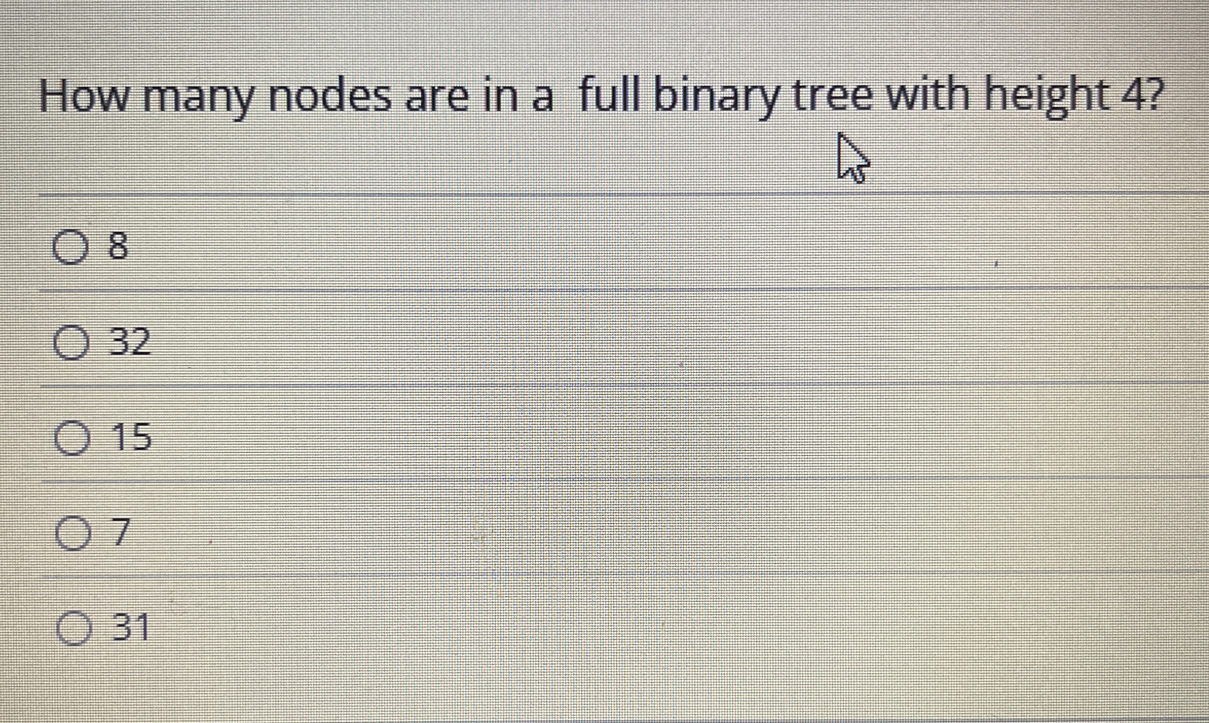How many nodes are in a full binary tree with
