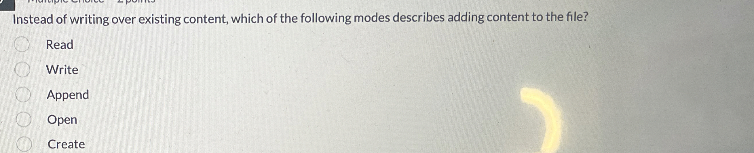 Instead of writing over existing content, which