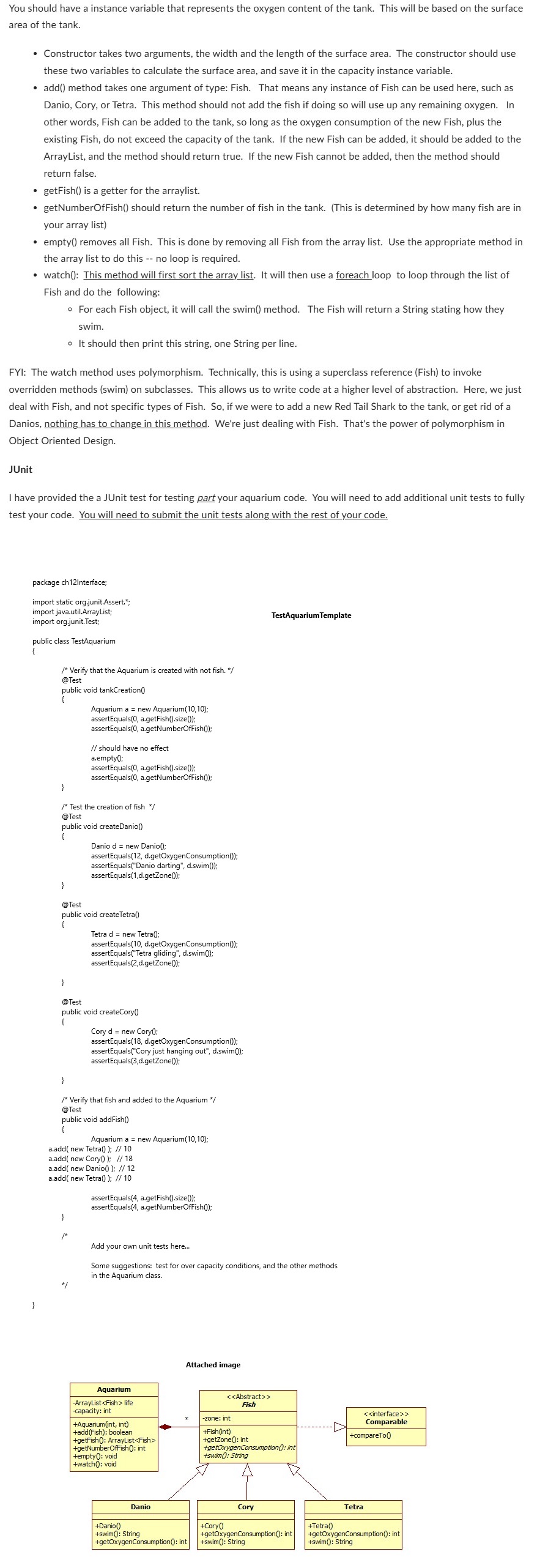 This assignment will put into practice the