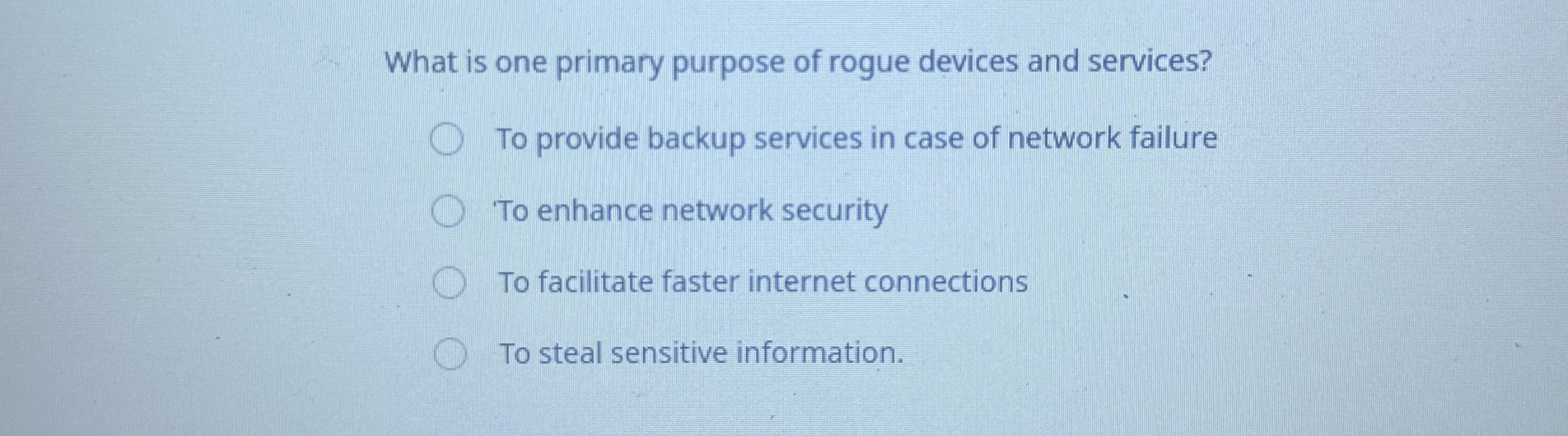 What is one primary purpose of rogue devices and