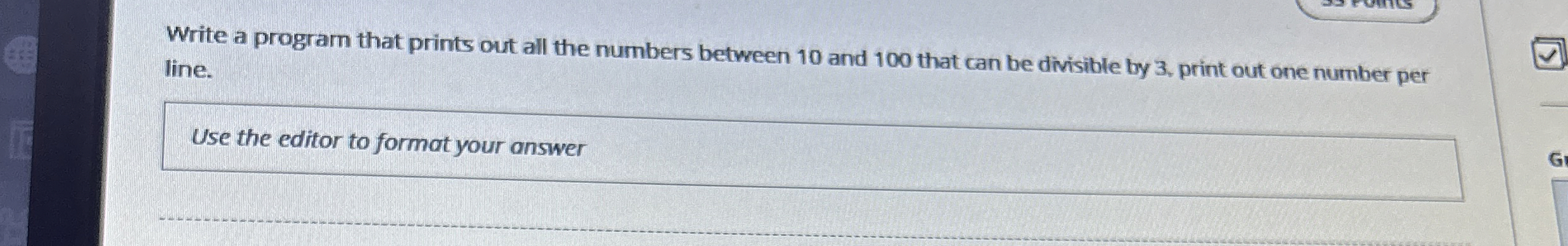 Write a program that prints out all the numbers