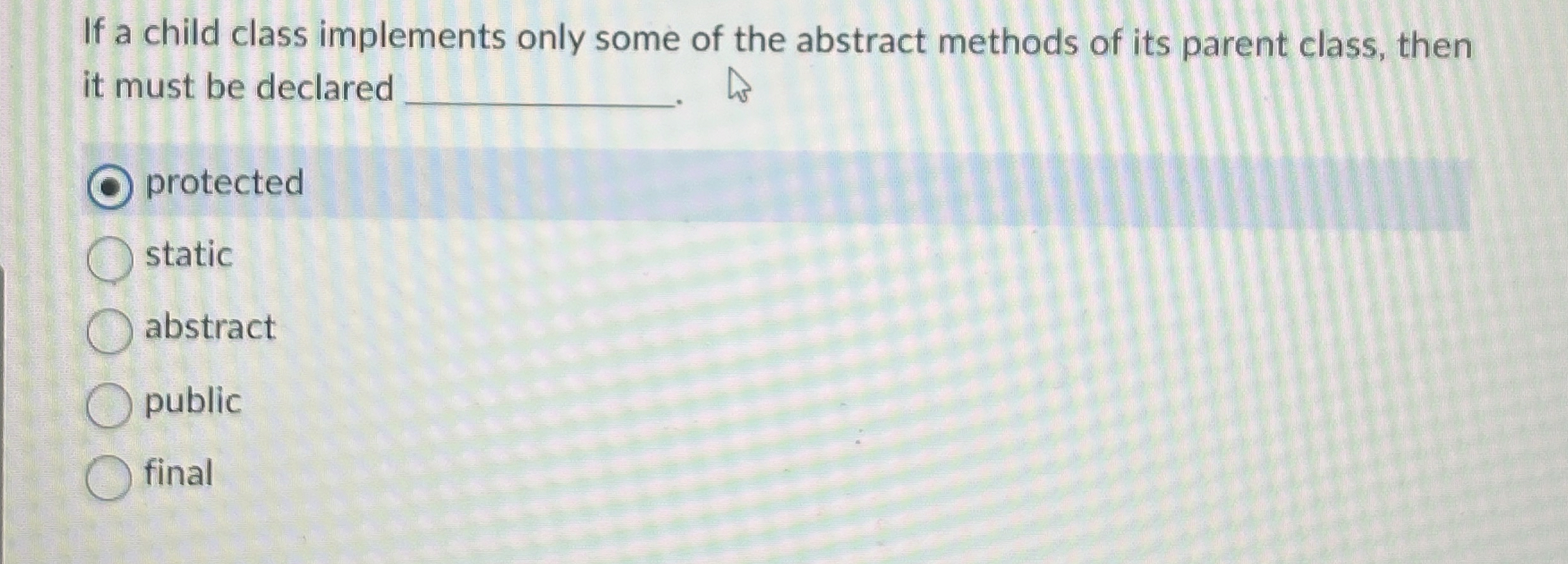 If a child class implements only some of the