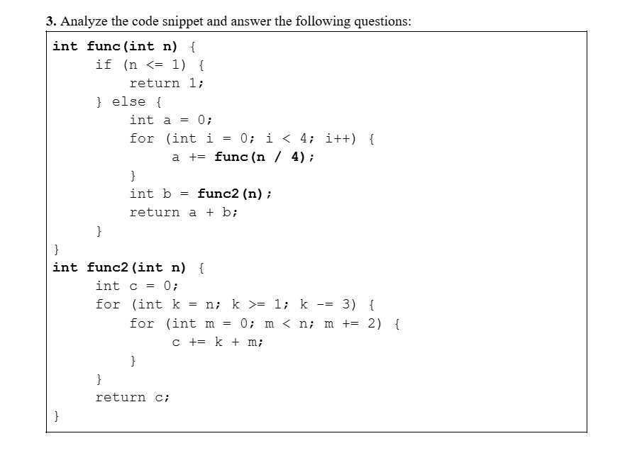 Write the recurrence relation of the function