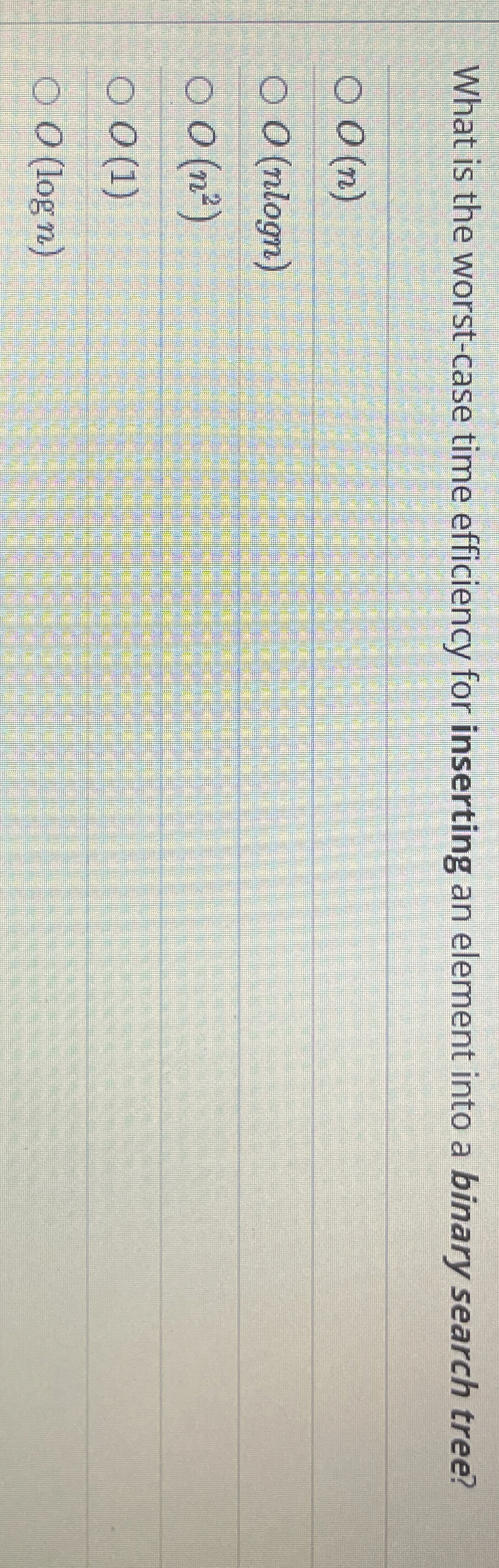 What is the worst - case time efficiency for