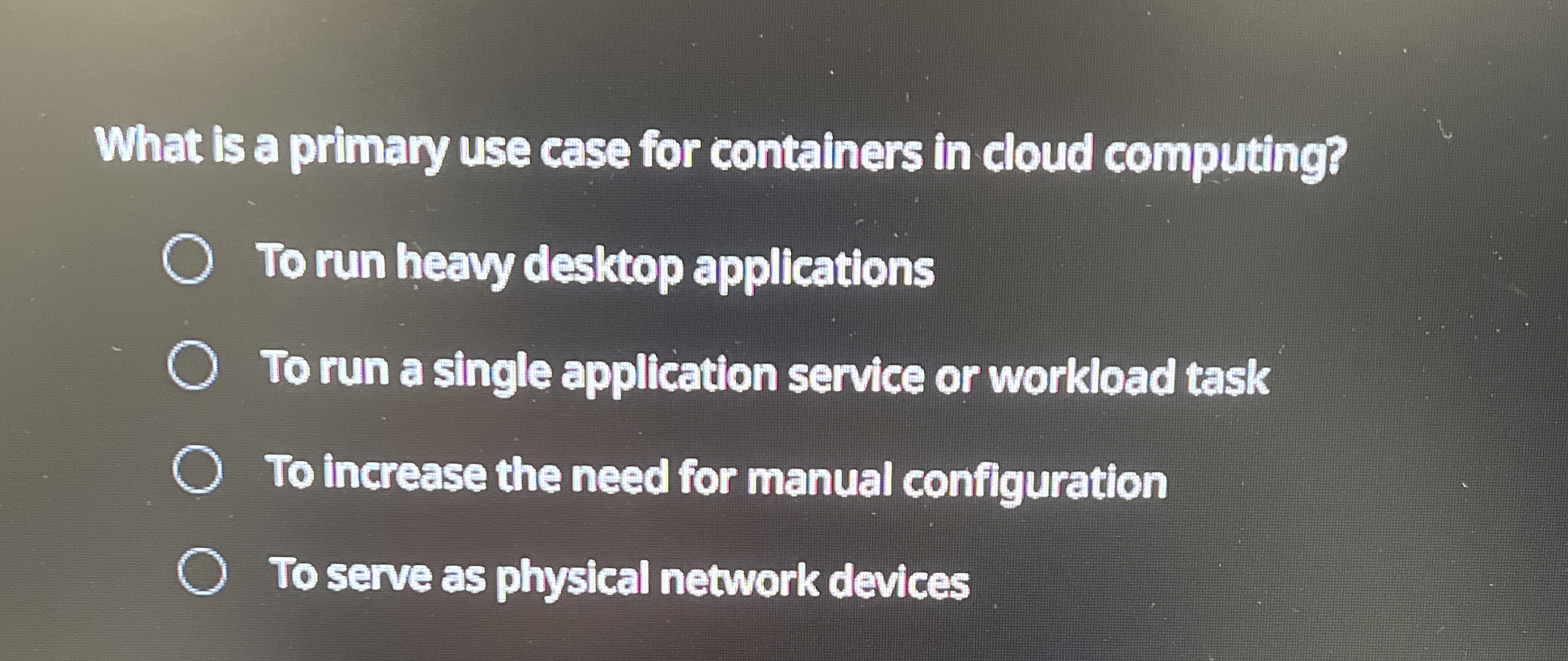 What is a primary use case for containers in