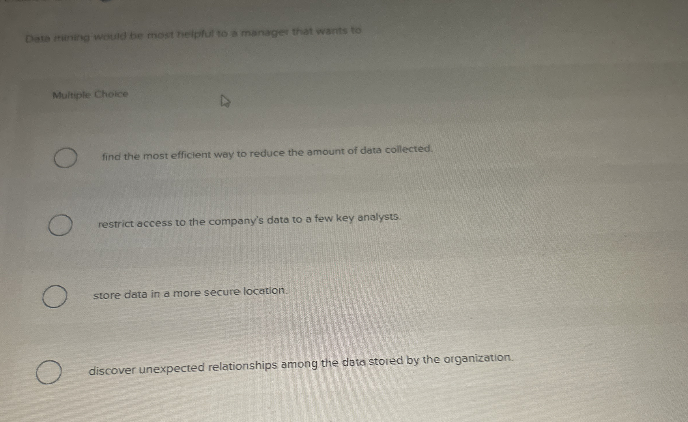 Multyle Choice gives much more precise cost