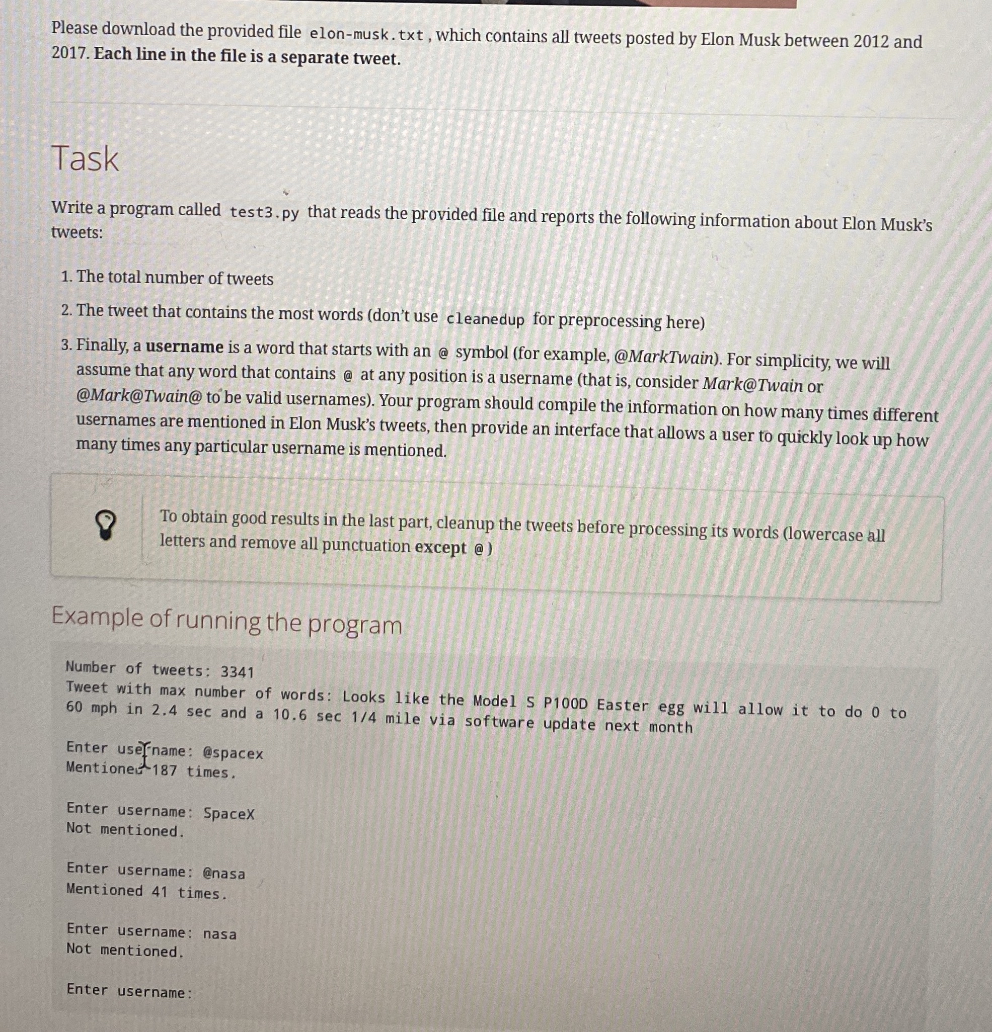 First i need a simply code for this program. The
