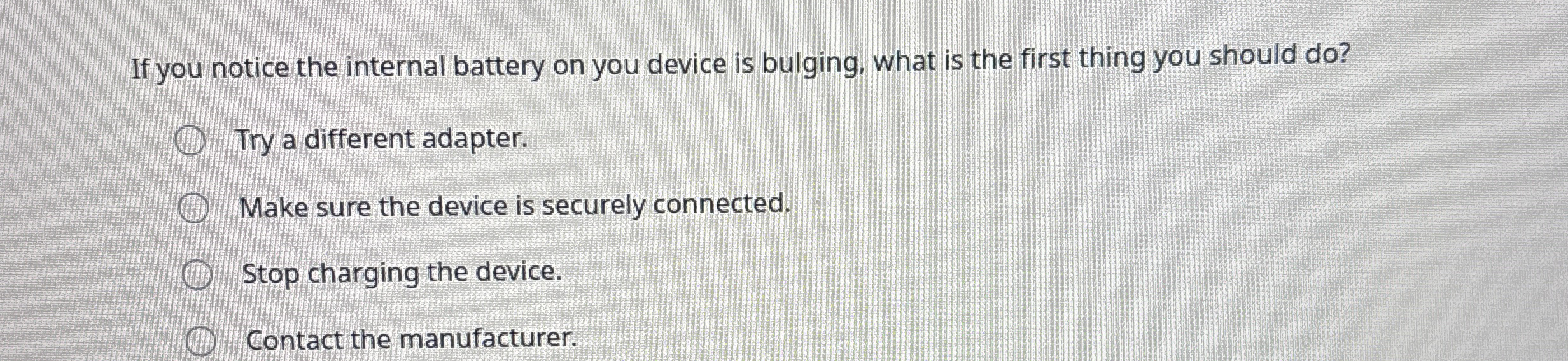 If you notice the internal battery on you device