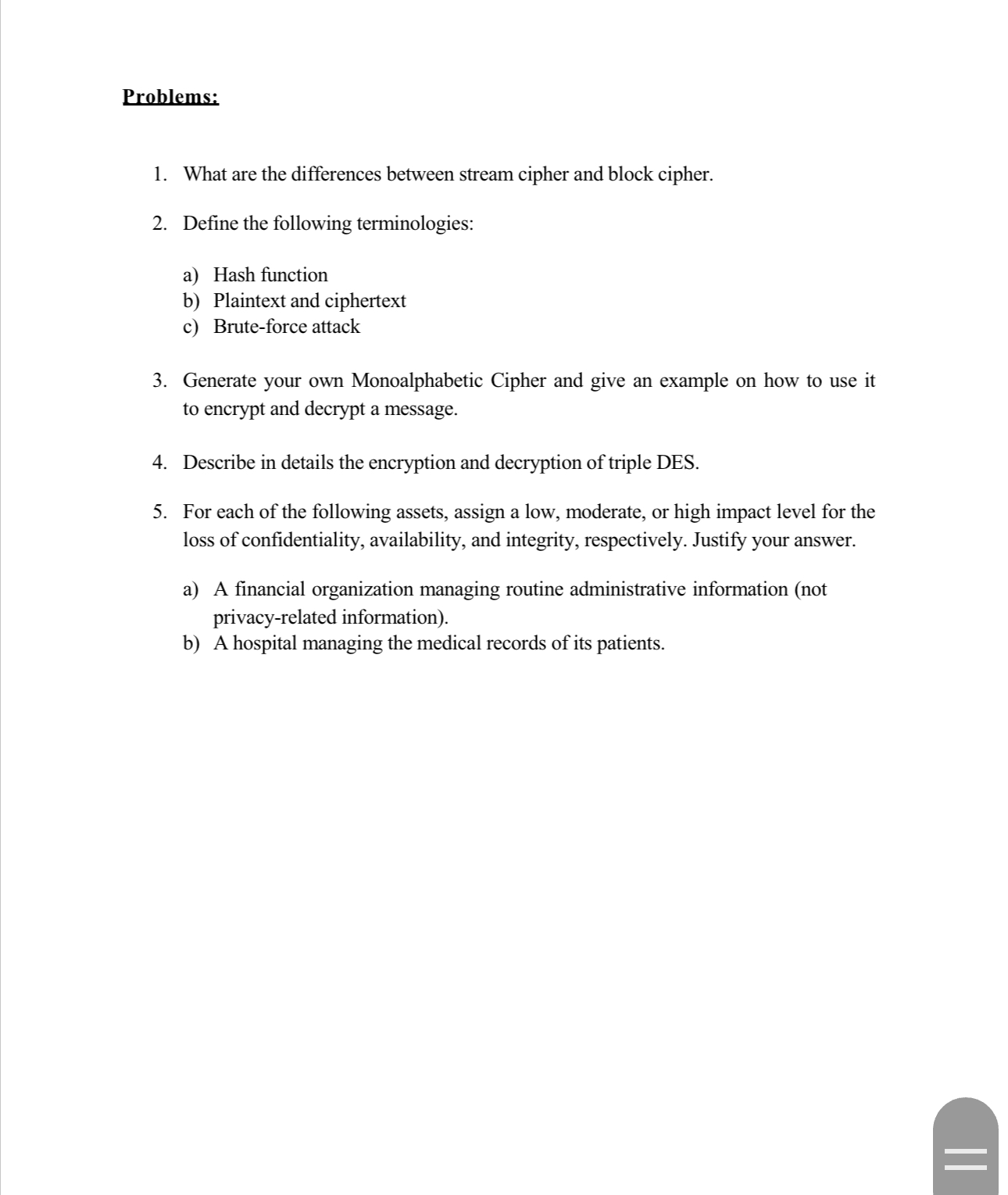 Problems: What are the differences between stream