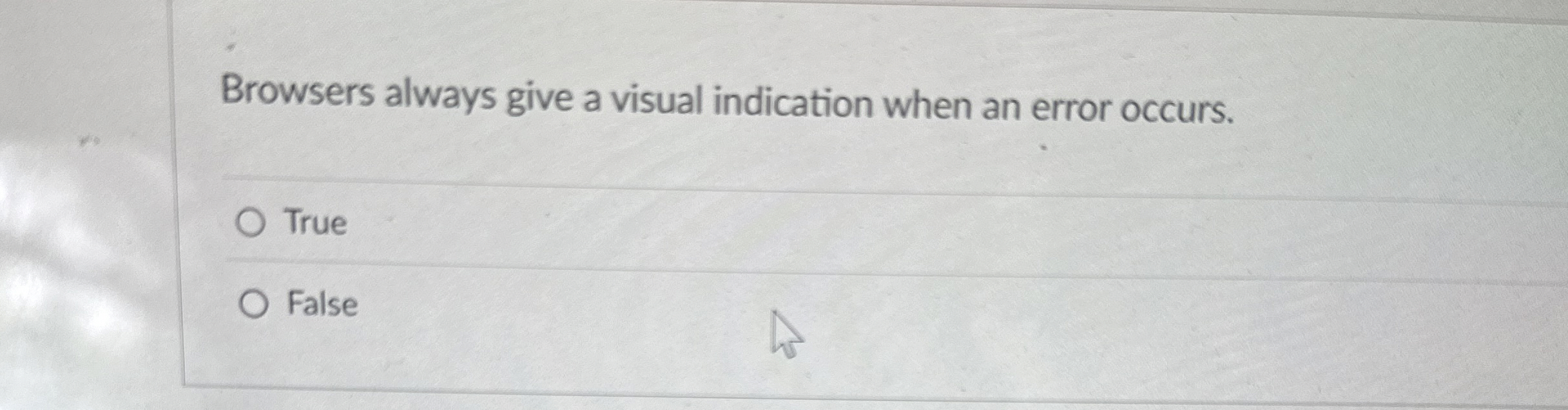 Browsers always give a visual indication when an