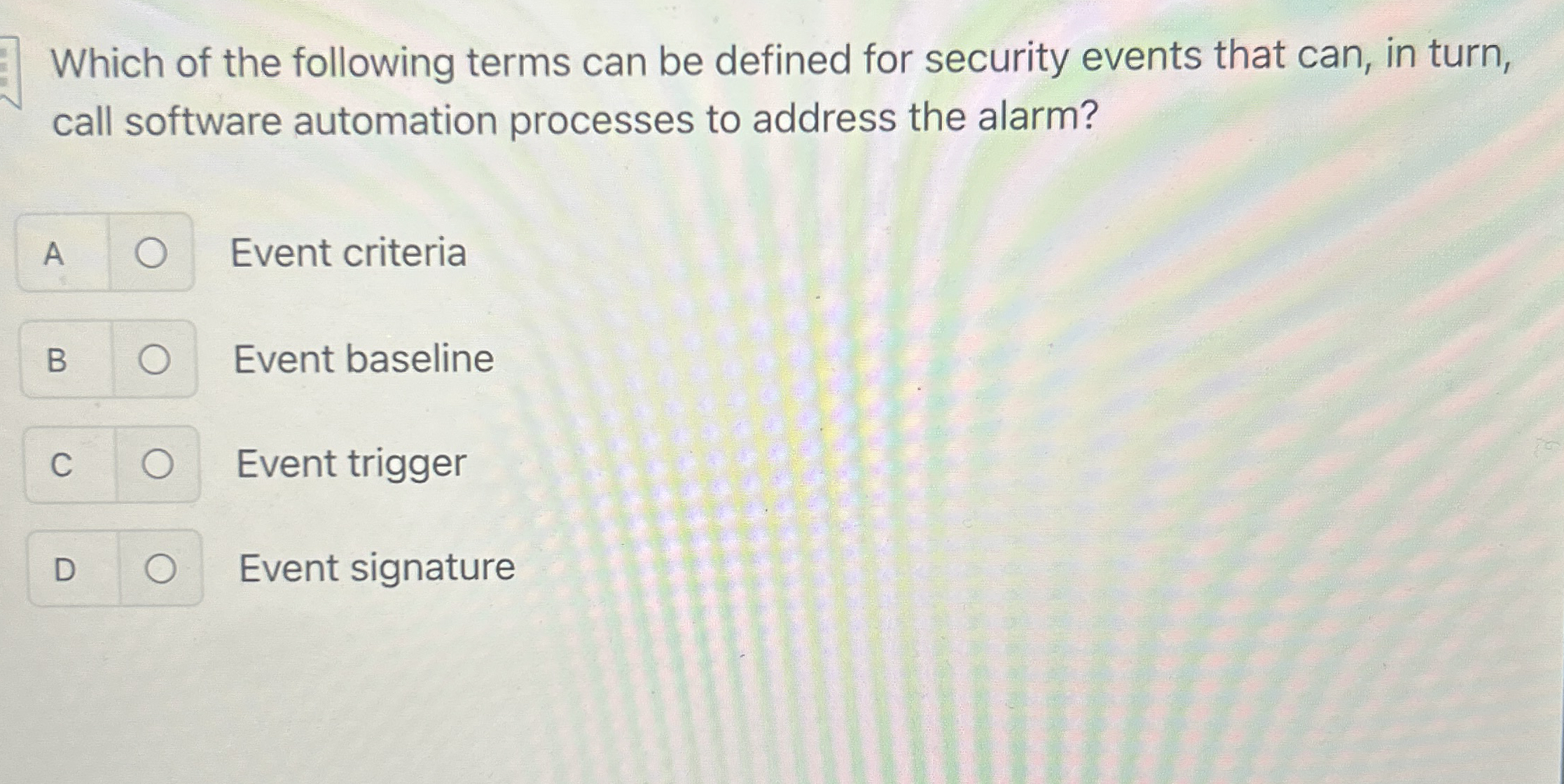 Which of the following terms can be defined for