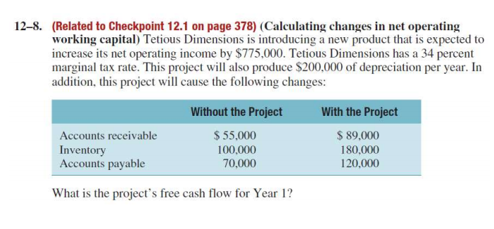 QUESTION 6 1210. {Calculating changes in net