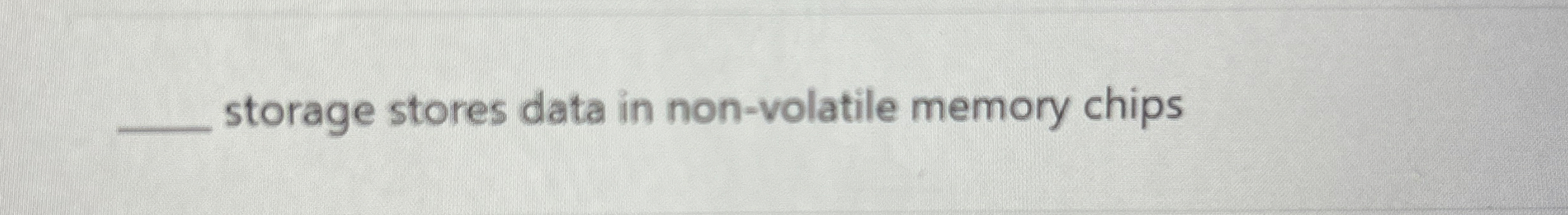 storage stores data in non - volatile memory chips