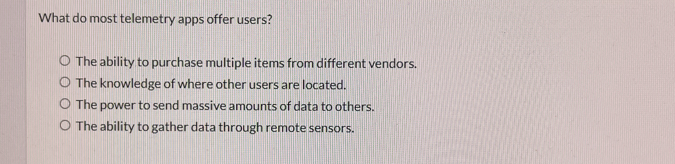 What do most telemetry apps offer users? The