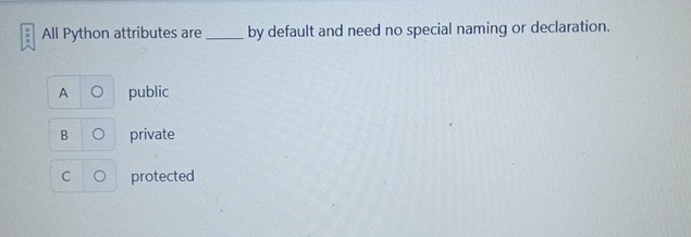 All Python attributes are q , by default and need
