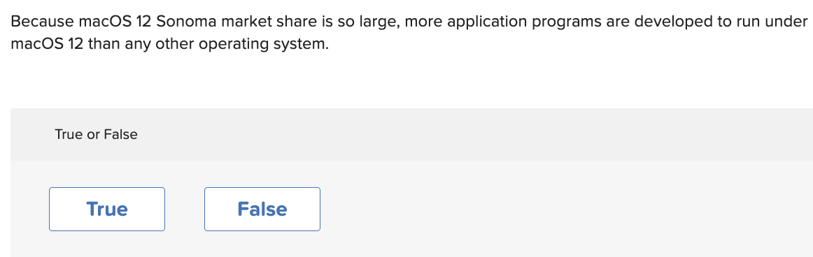 Because macOS 1 2 Sonoma market share is so